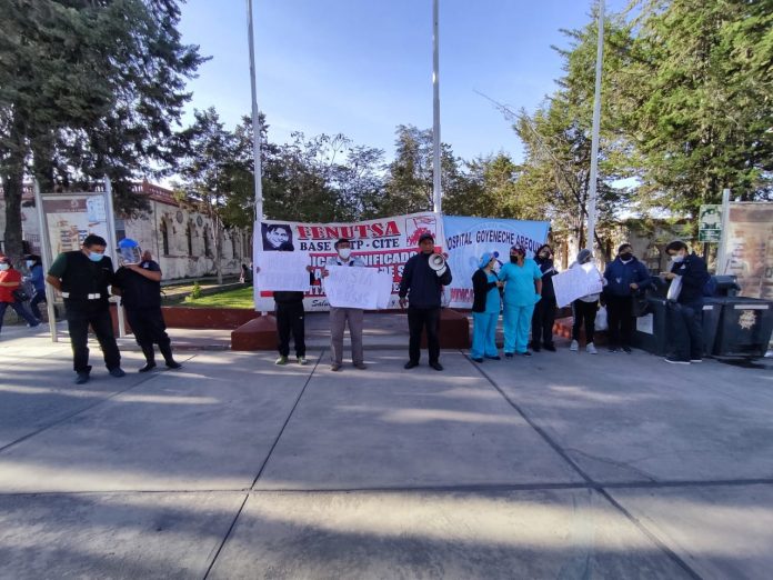 Trabajadores de salud del Hospital Goyeneche inician huelga por cambio de directores