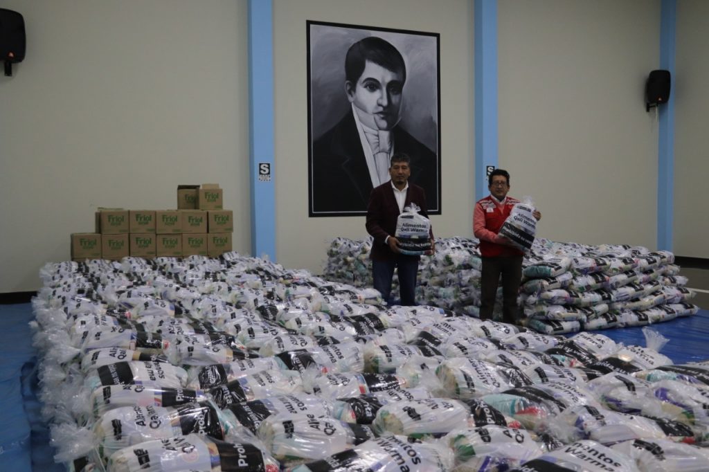 Mariano Melgar recibió más de 1 400 canastas de Qali Warma para familias de extrema pobreza 