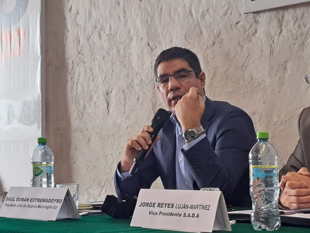 Saúl Durán Estremadoyro, presidente de las Juntas de Usuarios de Sectores Hidráulicos de la Macro Región Sur