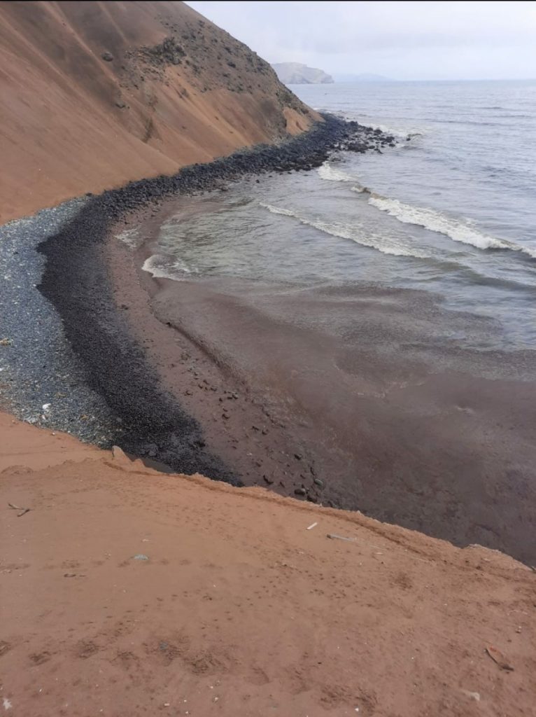 Derrame de petróleo ocasionado por Repsol en la playa San Juan