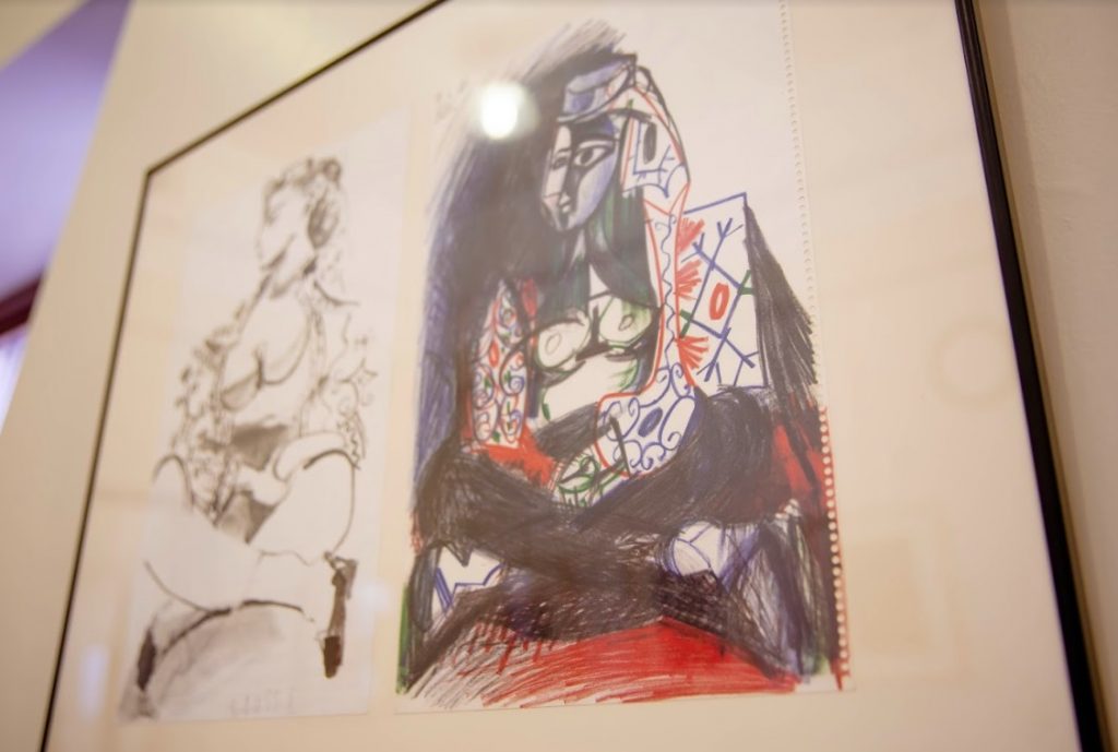 Una de las obras de Picasso en el Centro de las Artes de la UCSP.