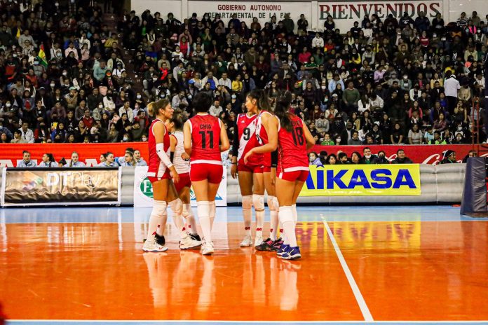 Equipo peruano en el Sudamericano de Vóleibol Femenino U-19