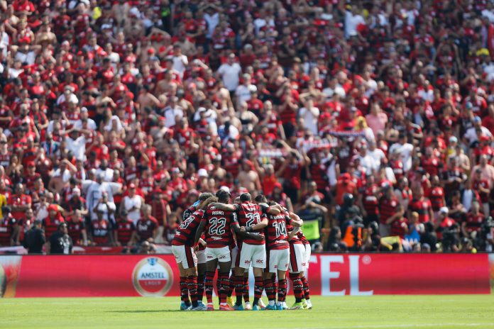 Equipo de Flamengo previo a la Final de la Copa Libertadores.