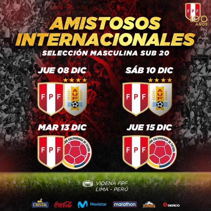Amistosos de la Selección Peruana SUB 20.