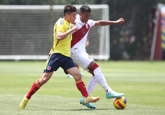 Selección peruana SUB 20 empató 1-1 ante Colombia en la VIDENA.