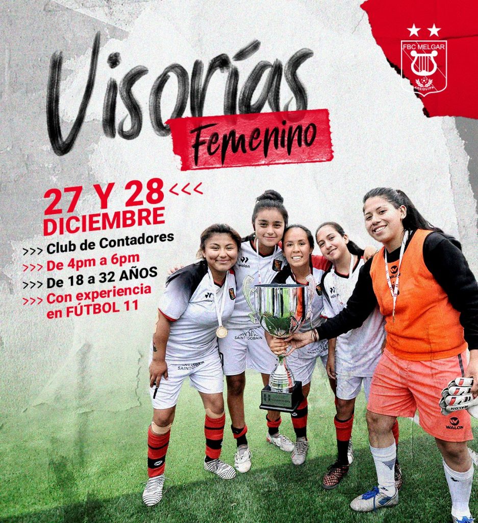 Las visorias gratuitas de fútbol femenino del FBC Melgar incluye también para futbolistas extranjeras. 