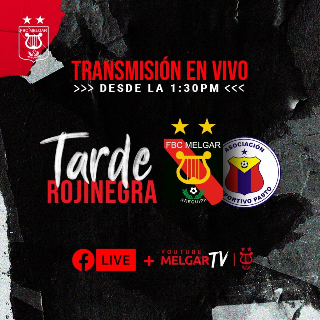 Transmisión en vivo de la Tarde Rojinegra por Facebook y Youtube. 