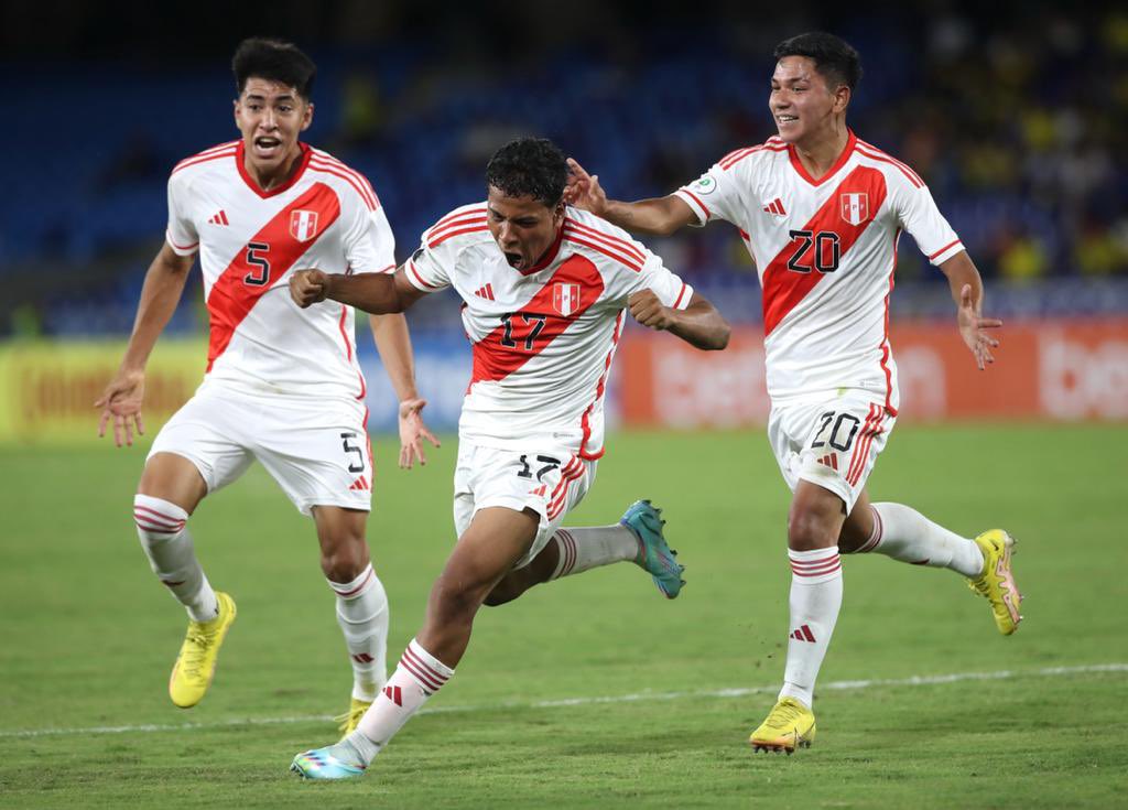 Diether Vásquez anotó el único gol para Perú en el partido. 