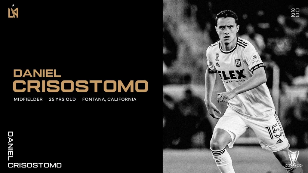 Anuncio oficial de Los Ángeles FC sobre Danny Crisostomo.
