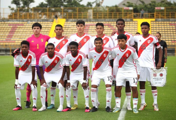 Equipo titular de Perú SUB-17 que empató con Colombia en el debut de Pablo Zegarra como su nuevo director técnico.