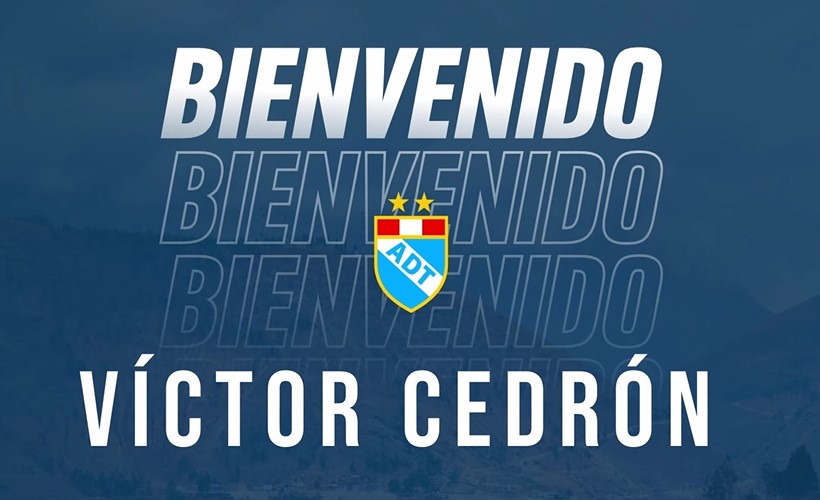 Anuncio oficial del fichaje de Víctor Cedrón al equipo de Tarma en la Liga 1 Betsson.
