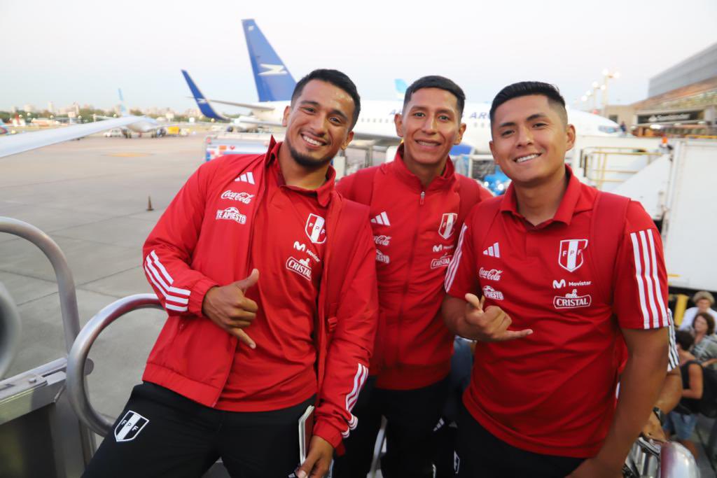 Jugadores de la Selección Peruana llegaron a Argentina para la Copa América.
