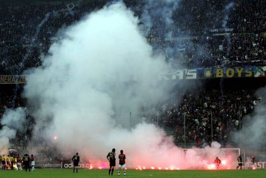 Partido suspendido por Champions League en el 2005, protagonizado por Inter y Milan.
