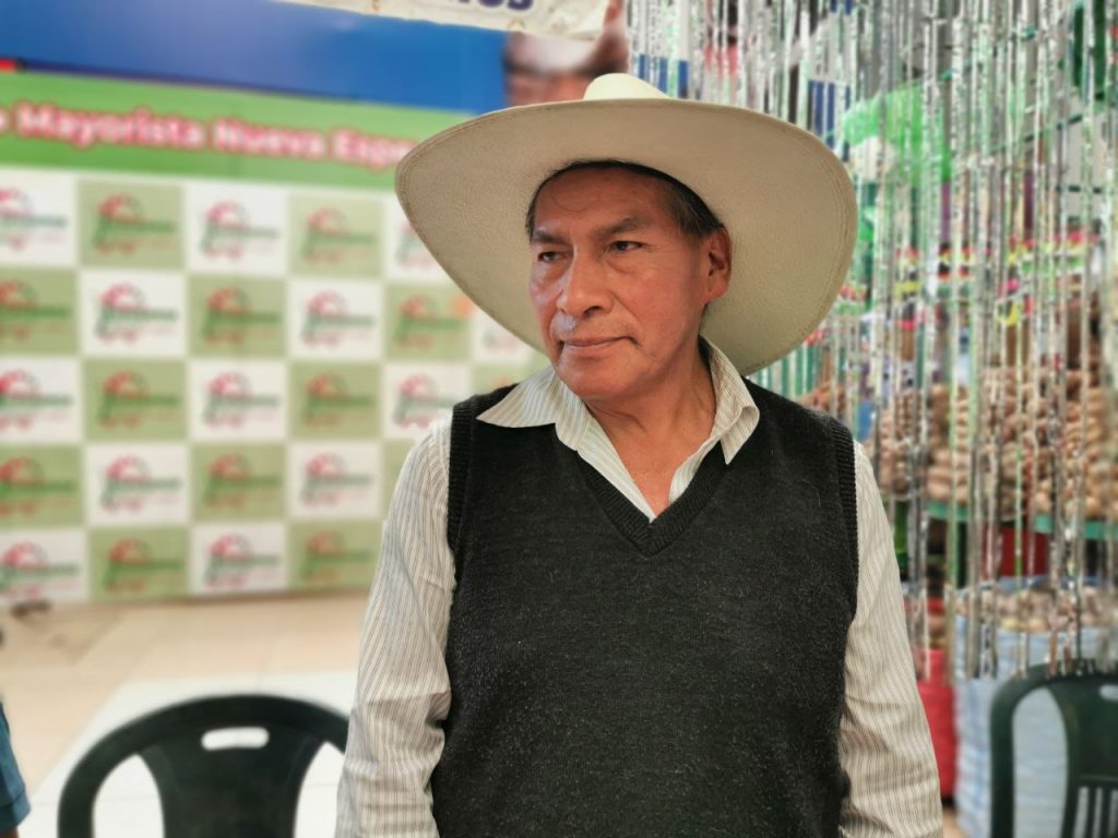 Adrián Condori, vicepresidente del mercado 'Nueva Esperanza'.