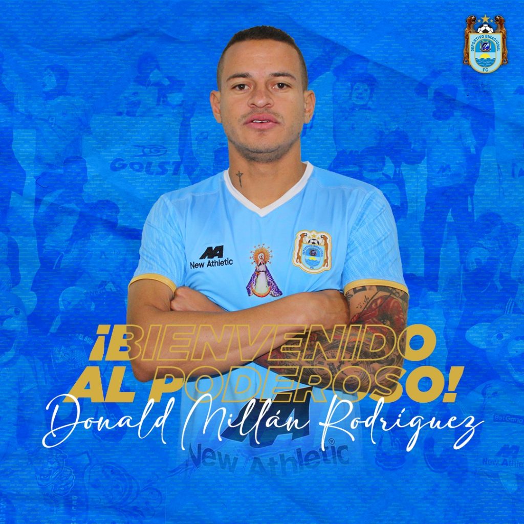 Presentación oficial de Donald Millán como nuevo refuerzo de Deportivo Binacional. 