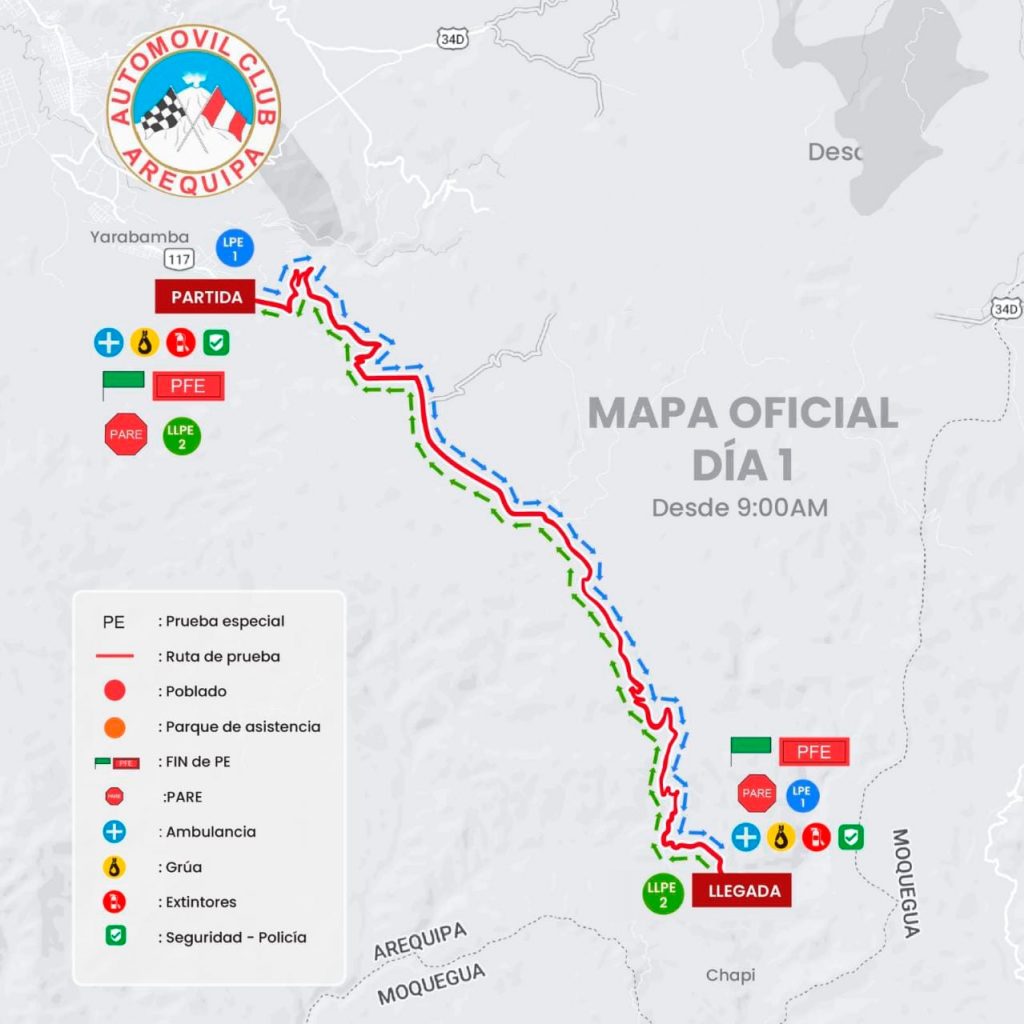 Primer especial del Rally Premio Ciudad de Arequipa 2023.